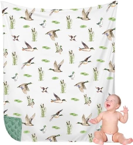 HunnmingRe Mallard Duck Double Layer Baby Blanket
