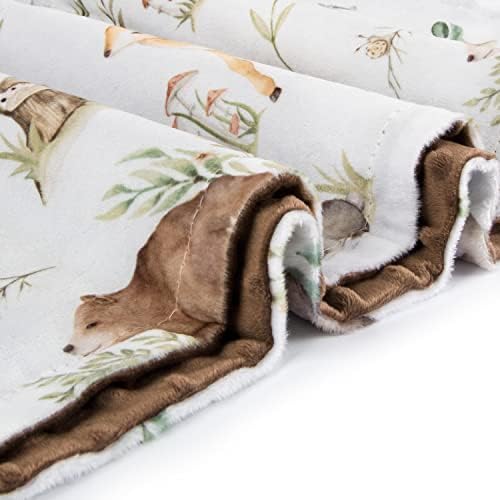HOMRITAR Soft Plush Minky Blanket with Dotted Backing