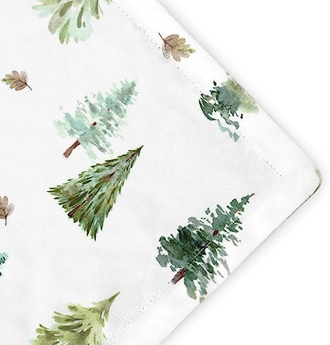 HOMRITAR Baby Blanket with Green Pine Tree Design