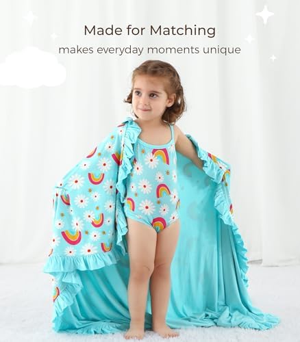 DREAMHALO Bamboo Baby Blanket for Girls 50x50 Quilt