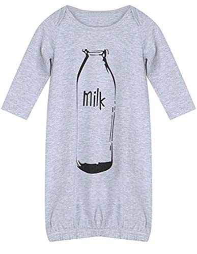 COLOOM Baby Grey Milk Bottle Print Sleeping Bag
