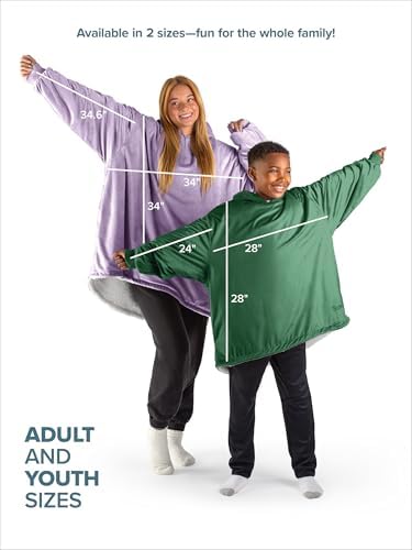 Bare Home Wearable Blanket Hoodie - Soft Plush Sherpa 1