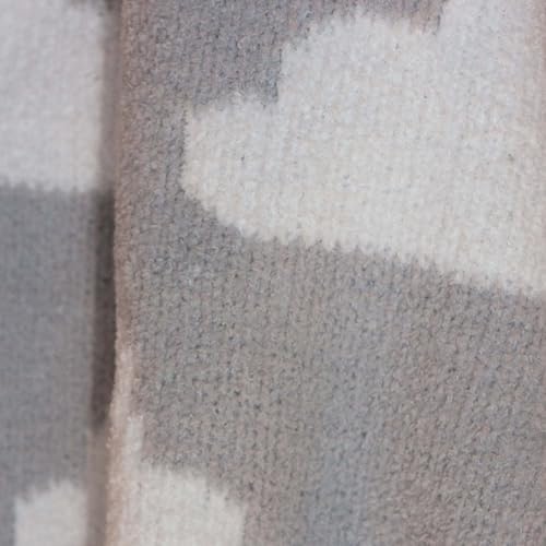 LITTLE CELEBRITY Chenille Baby Blanket 40x30 Inches Grey Clouds 1
