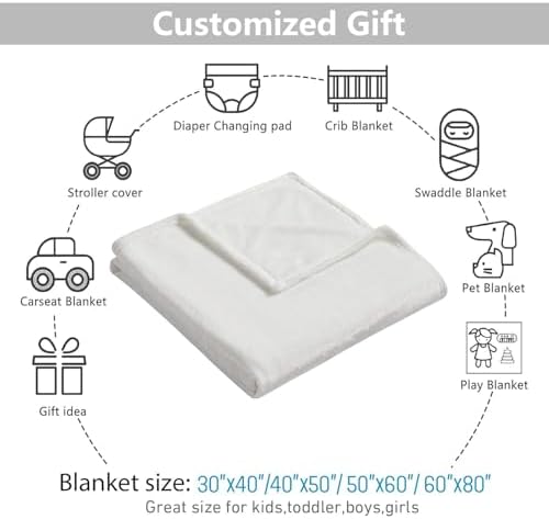 Personalized Baby Elephant Blanket with Pink Flowers