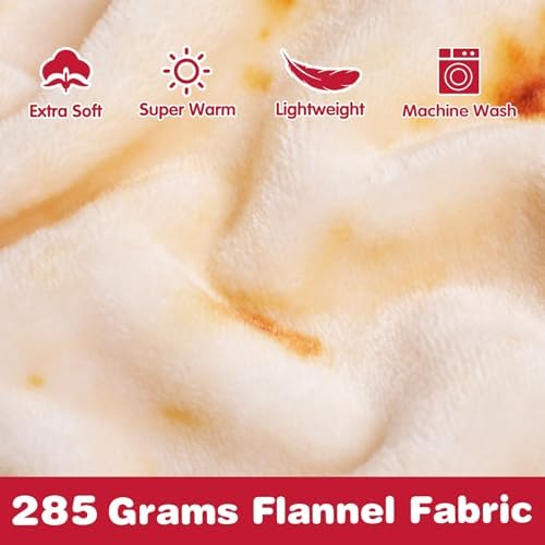 Jorbest Burritos Swaddle Blanket 36 Inches Flannel Baby Blanket with Funny Pattern