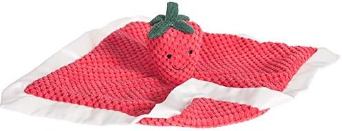 Apricot Lamb Strawberry Security Blanket Baby Lovey
