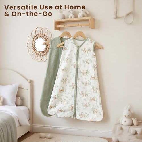 Konssy 2-Pack Baby Sleep Sack 0-6 Months