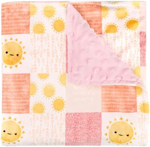 SWESEN Baby Blanket Super Soft Double Layer Mink with Dotted Backing
