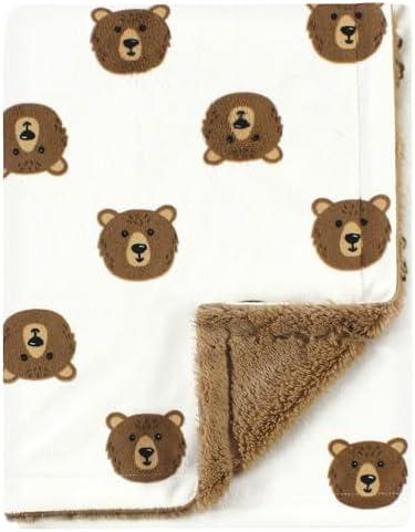 Hudson Baby Unisex Plush Blanket - Brown Bear