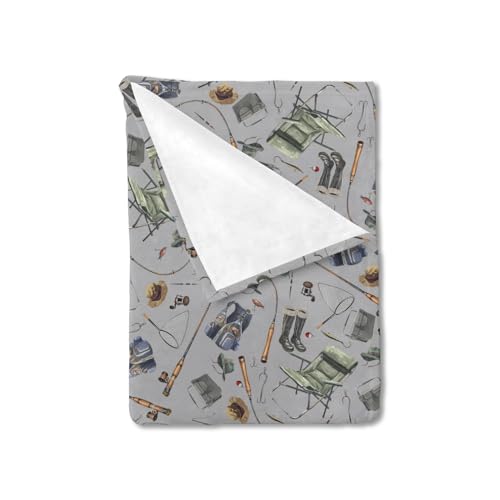 Fishing Baby Blanket for Boys Flannel Swaddle Blanket