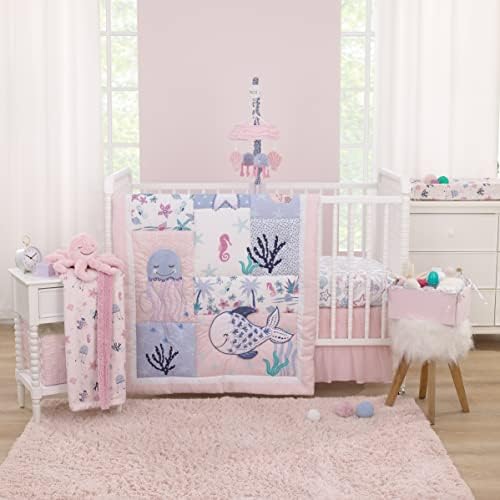 NOJO Mermaid Lagoon Baby Blanket with Sea Friends Pattern