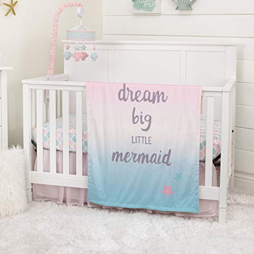 NoJo Sugar Reef Mermaid Baby Blanket 30x40