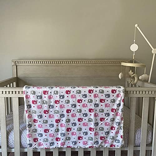 EVERYDAY KIDS Elephant Minky Baby Blanket 30x40