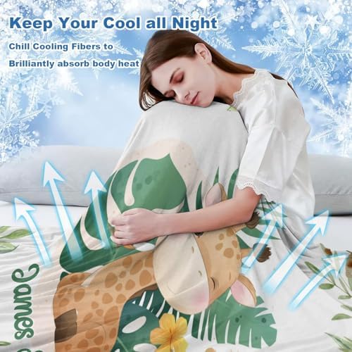 Deven Cute Giraffe Cooling Blanket for Toddler