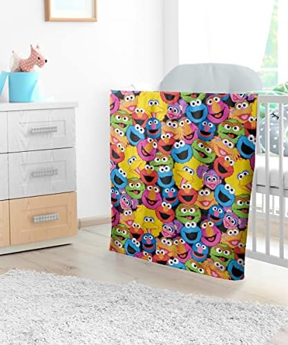 LOGOVISION Sesame Street Baby Blanket 30X40 Character Head Collage