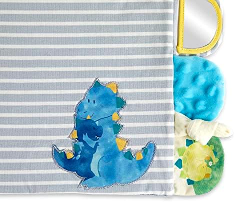 DEMDACO Dinosaur Baby Blue Activity Blanket 17x115 Inch 1