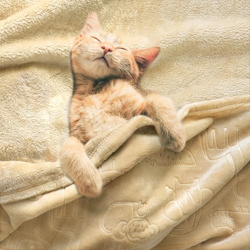 BORITAR 3D Printed Animal Baby Blanket Khaki 30x40 Inch