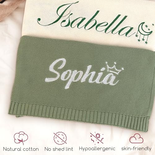 Greatabox Personalized Baby Blanket with Name 30x40in
