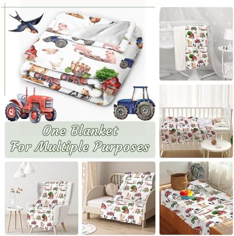 Buyyet Farm Animal Baby Blanket 40x50 for Kids