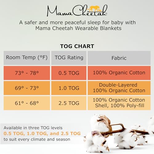 Mama Cheetah Toddler Sleep Sack with Feet 2T