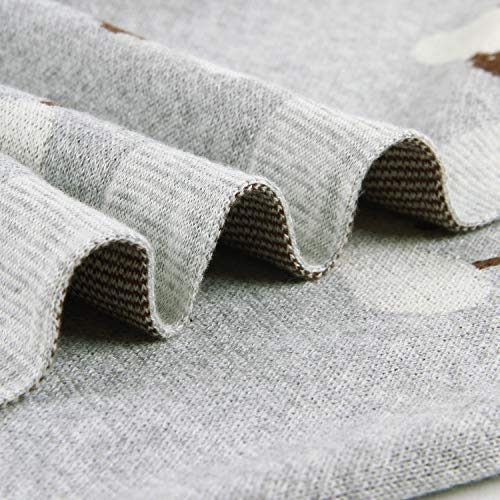Mimixiong Cute Sheep Grey Baby Blanket 30x40 Inches 100 Cotton