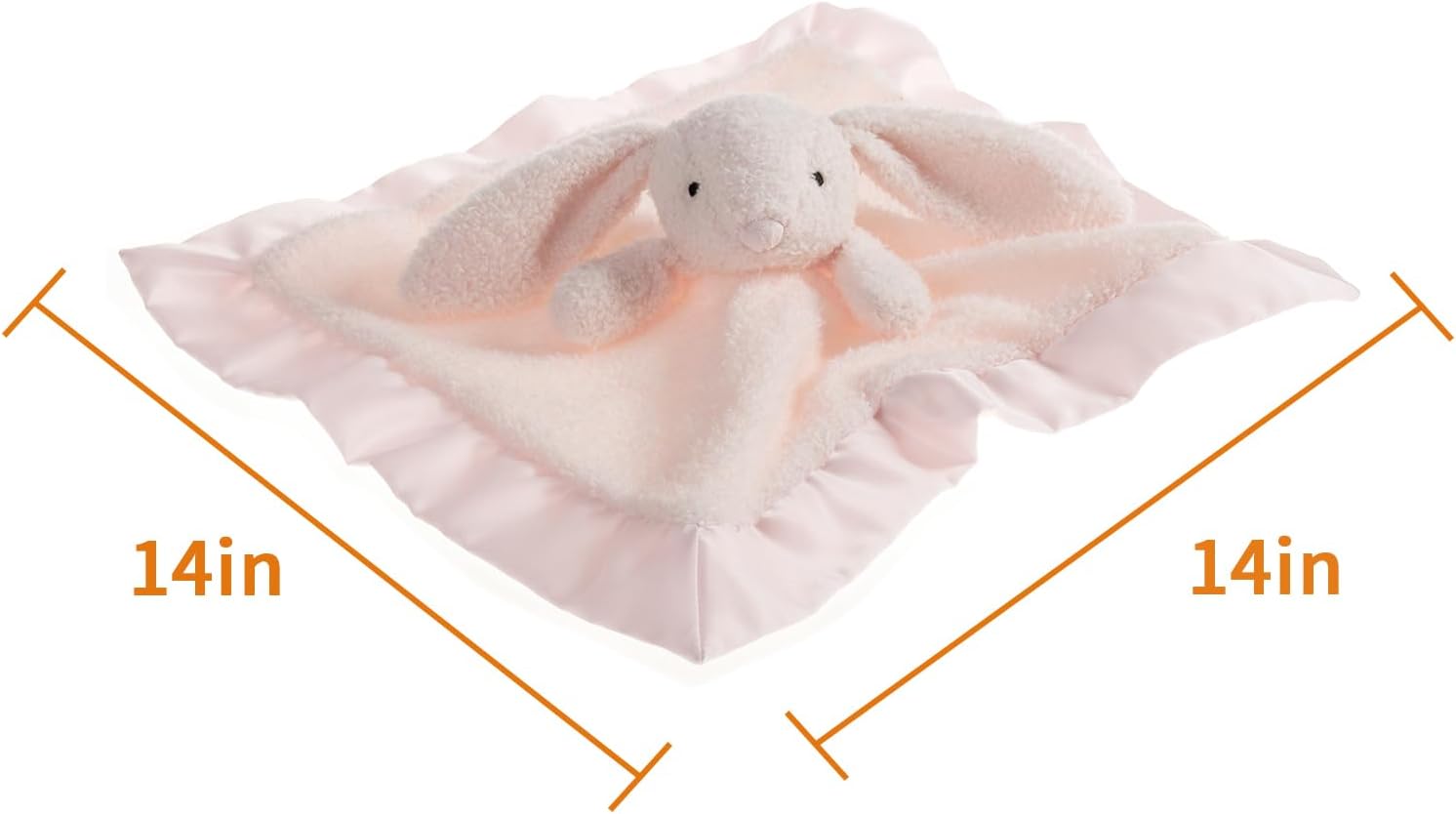 Apricot Lamb Pink Bunny Security Blanket Baby Lovey