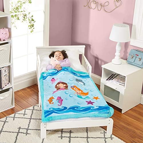EVERYDAY KIDS Toddler Throw Blanket - Mermaids Undersea Adventure 30 x 40