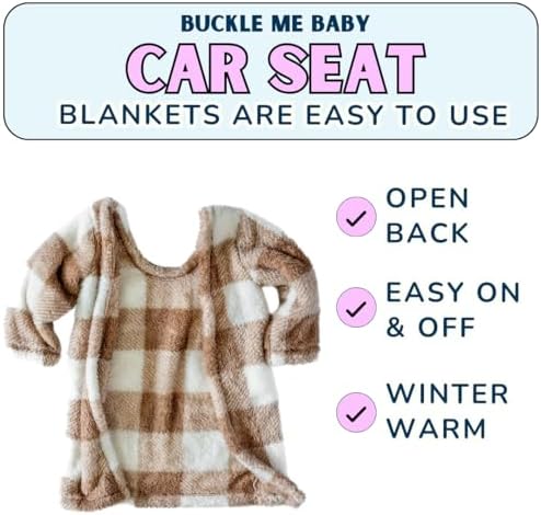 Buckle Me Baby Car Seat Blanket - Cozy Warm Sherpa Cover