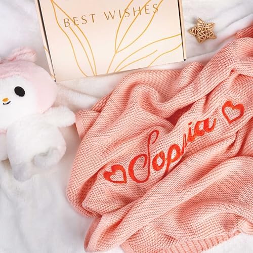 Greatabox Personalized Baby Blanket with Name 30x40in