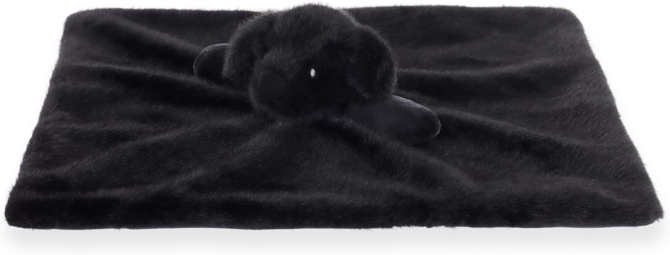 Apricot Lamb 14-Inch Black Labrador Security Blanket for Babies