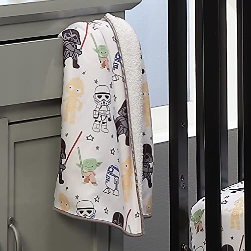 Lambs Ivy Star Wars Fleece Baby Blanket with Yoda and Darth Vader