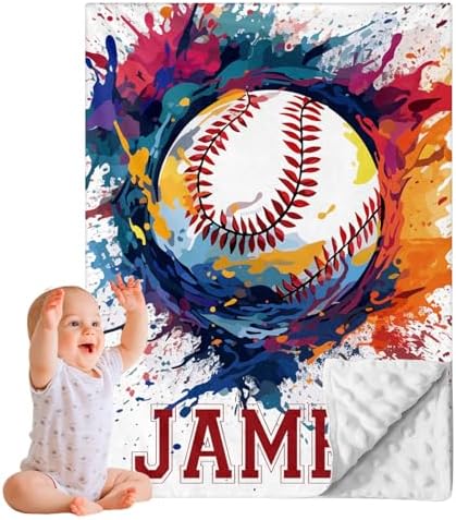 GRESATEK Custom Name Double Layer Baby Blanket