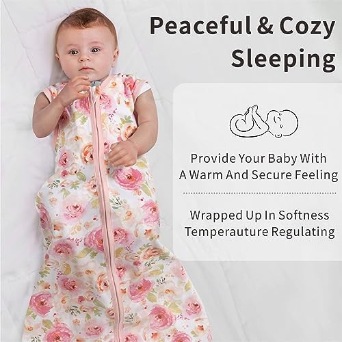 Little Tots 0-6 Months Cotton Sleep Sack - 2-Way Zipper Wearable Blanket