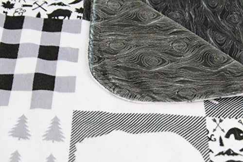 Dear Baby Gear Bears Deluxe Baby Blanket - Black Woodgrain 40x30