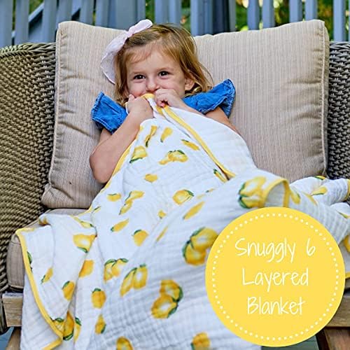 LollyBanks Muslin Baby Quilt - Sunny Lemon Print
