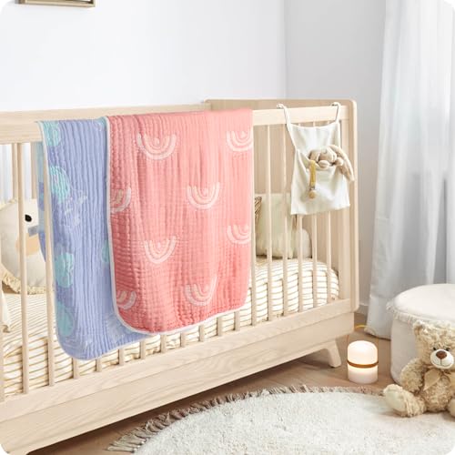 6-Layer Organic Cotton Baby Blanket Reversible Neutral 433x413