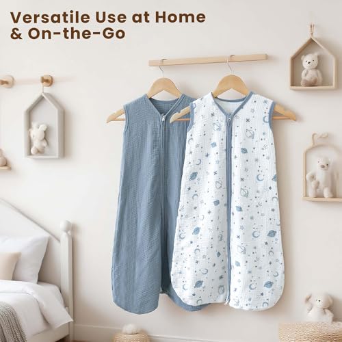 Konssy 2-Pack Baby Sleep Sack 6-12 Months