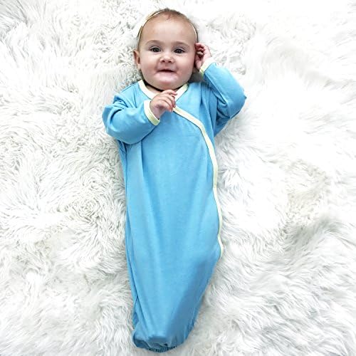 Babysoy Organic Newborn Kimono Wrap Gown