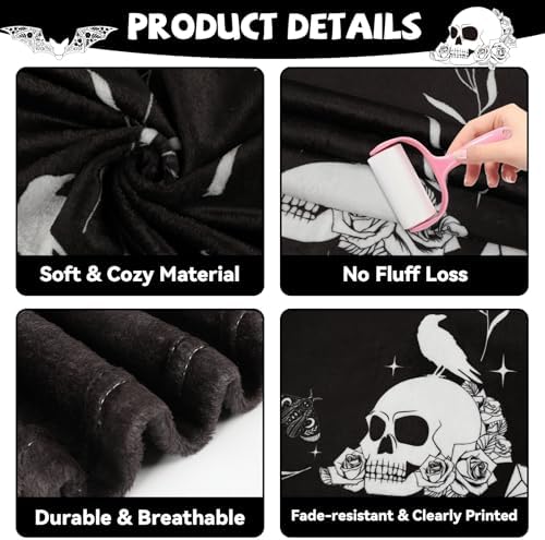 Gothic Baby Milestone Blanket 50x40 Inches Halloween Decor