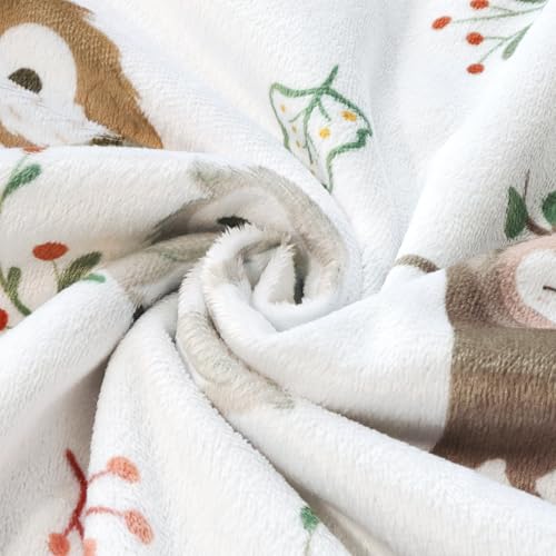 BOPRIO Baby Blanket with Owl Design 30x40 Inch 1