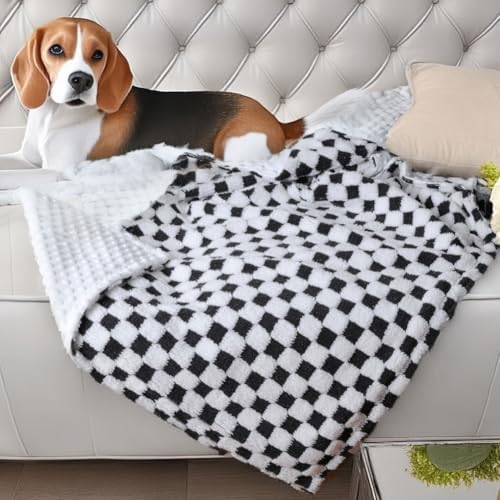 FIGEPO Soft Checkered Baby Blanket 30x40