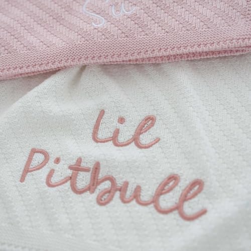 Custom Knit Baby Blanket with Embroidery - Personalized Name Blanket