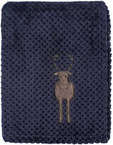 Hudson Baby Unisex Waffle Blanket Moose One Size 1