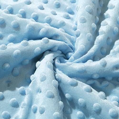 CREVENT Cozy Soft Sherpa Baby Blanket 30x40 Blue Dot