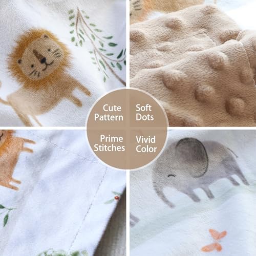 BORITAR Baby Blanket 30x40 Inch Plush Minky