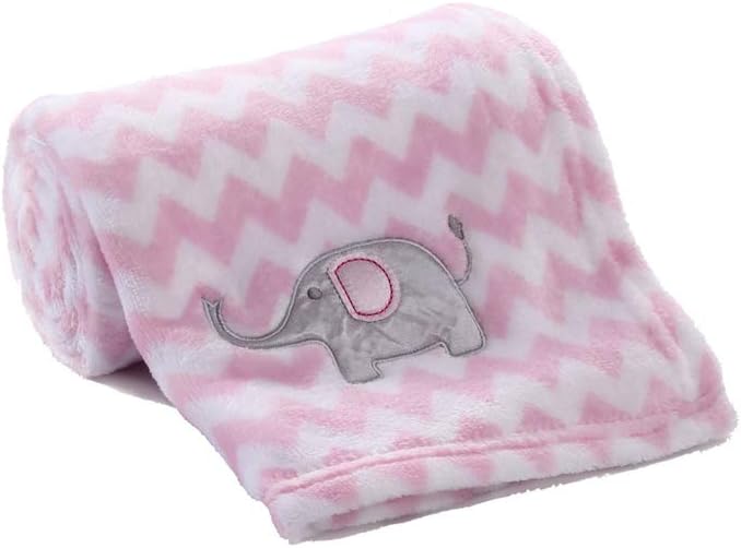 CREVENT 30X40 Pink Elephant Baby Blanket for Girls 1