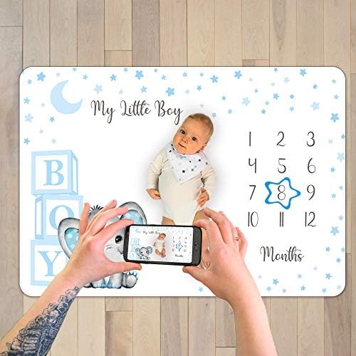 Amity Baby Monthly Milestone Blanket for Boy 1