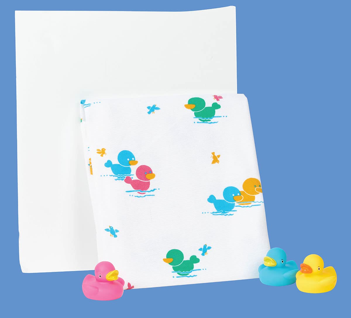 Medline Duck Print Baby Blanket - 36 x 40 Soft Durable