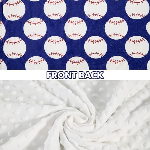 Baseball Baby Blanket Soft Fleece Double Layer 265x40 Inches
