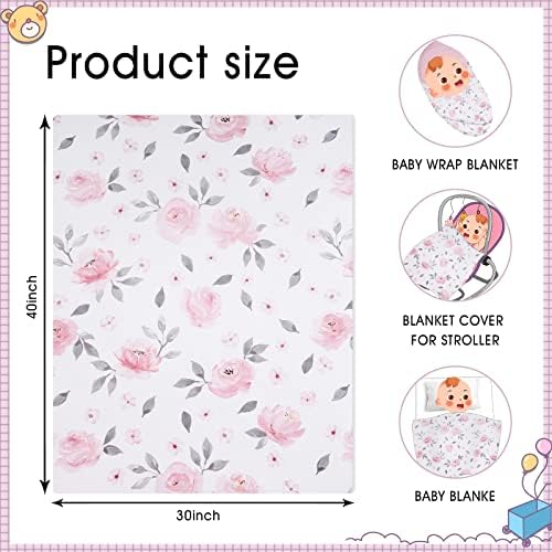 PHF Minky Baby Blanket for Girls 30x40 Inches